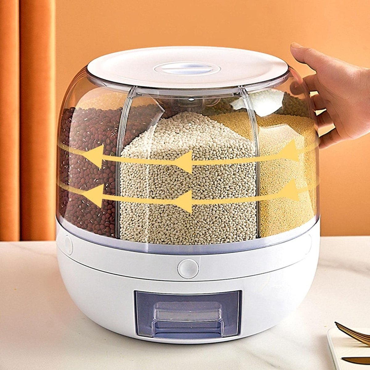 6 - Compartment Rotating Grain Dispenser™ - Casify.me