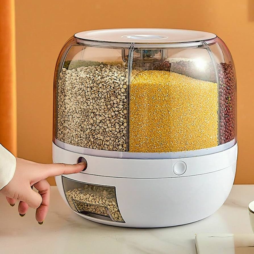 6 - Compartment Rotating Grain Dispenser™ - Casify.me