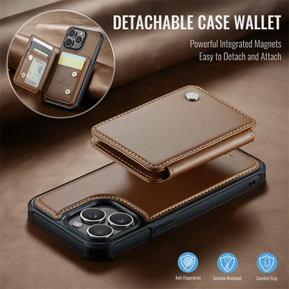 Luxury Leather Wallet Card Slot Magsafe iPhone Case