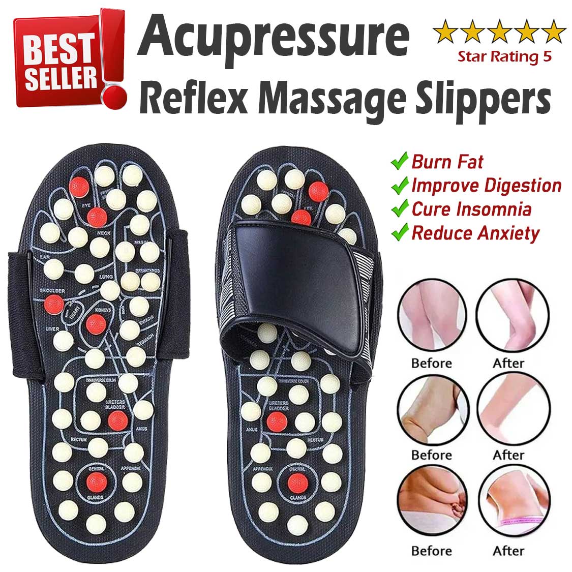 Acupressure Massage Slippers