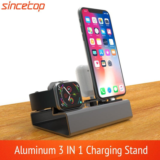 Aluminum 3 in 1 Charging Dock For iPhones, Apple Watch & Apple Earpods - Casify.me