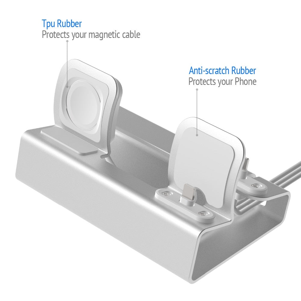 Aluminum 3 in 1 Charging Dock For iPhones, Apple Watch & Apple Earpods - Casify.me