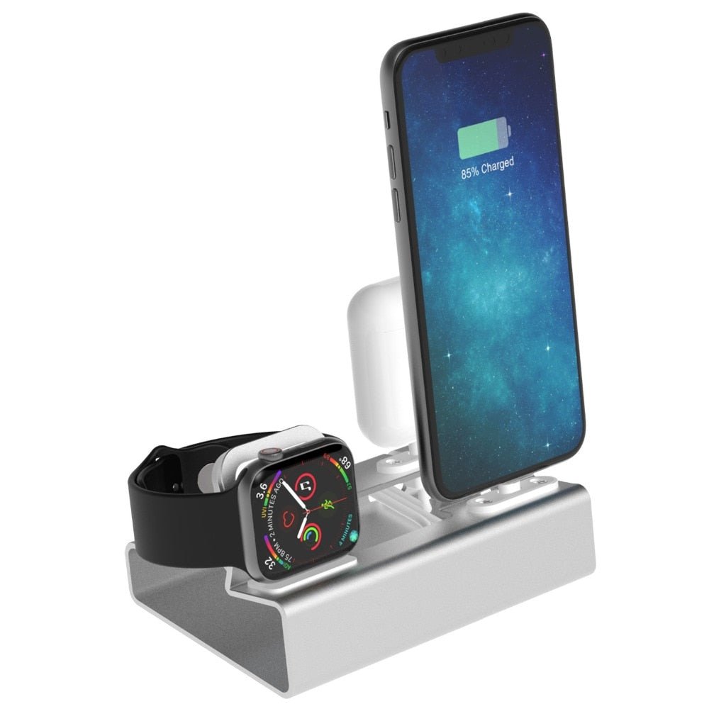 Aluminum 3 in 1 Charging Dock For iPhones, Apple Watch & Apple Earpods - Casify.me