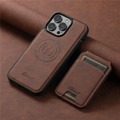 Leather Wallet iPhone Case With Magnetic Card Holder - Casify.me