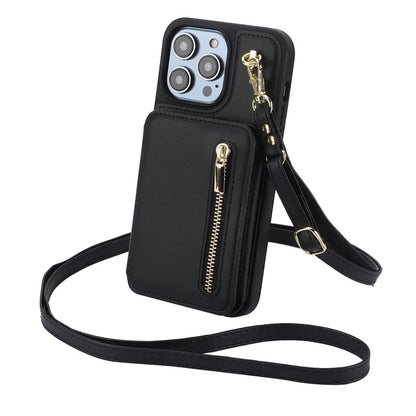 Luxury Cross Body Zipper Card Wallet Case